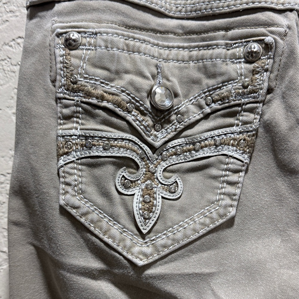 Rock Revival Women's Tan Straight Leg Jeans - Picture 5 of 10